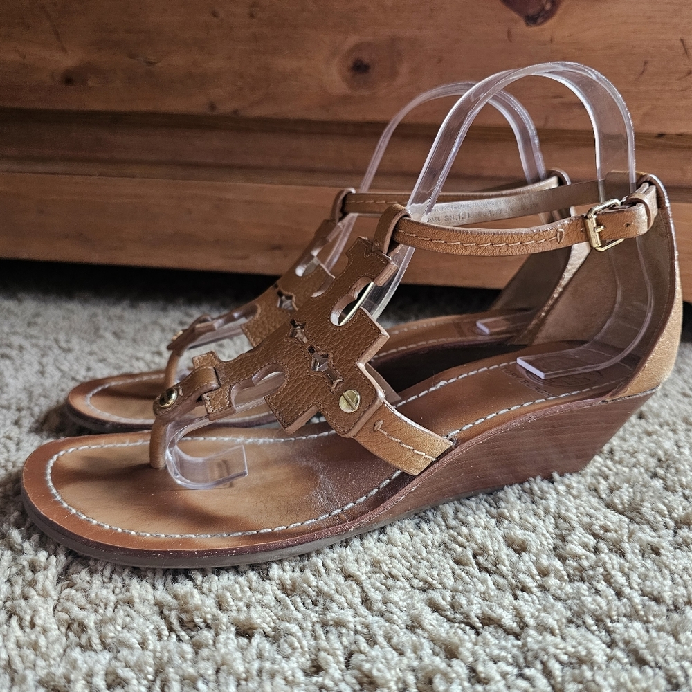 Tory Burch Chandler Wedge Sandal Sz 8